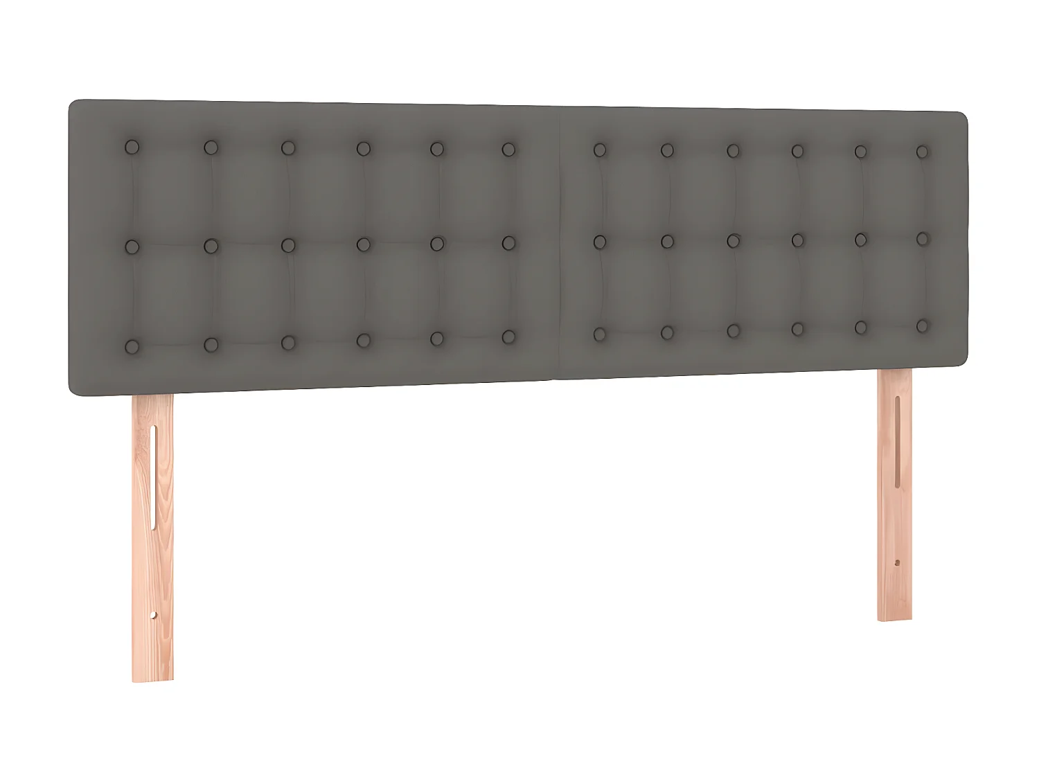 Testiera a LED Grigio 144x5x78/88 cm in Similpelle CFW142975