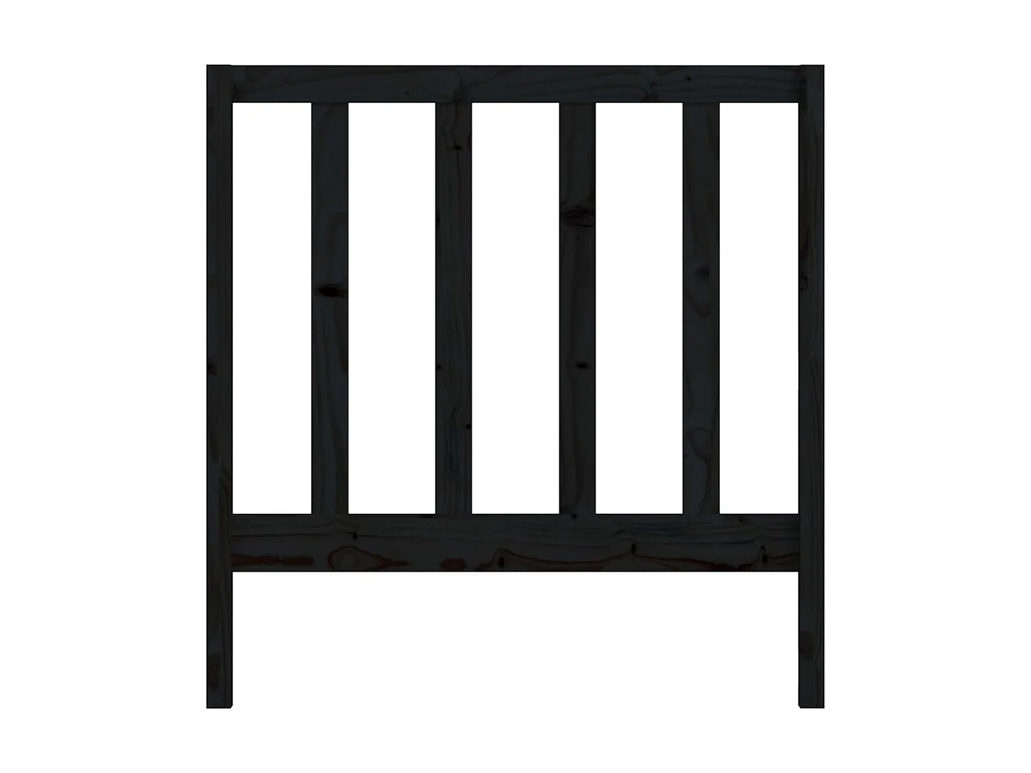 Testiera | Testata del letto per Letto Nera 96x4x100 cm in Legno Massello di Pino