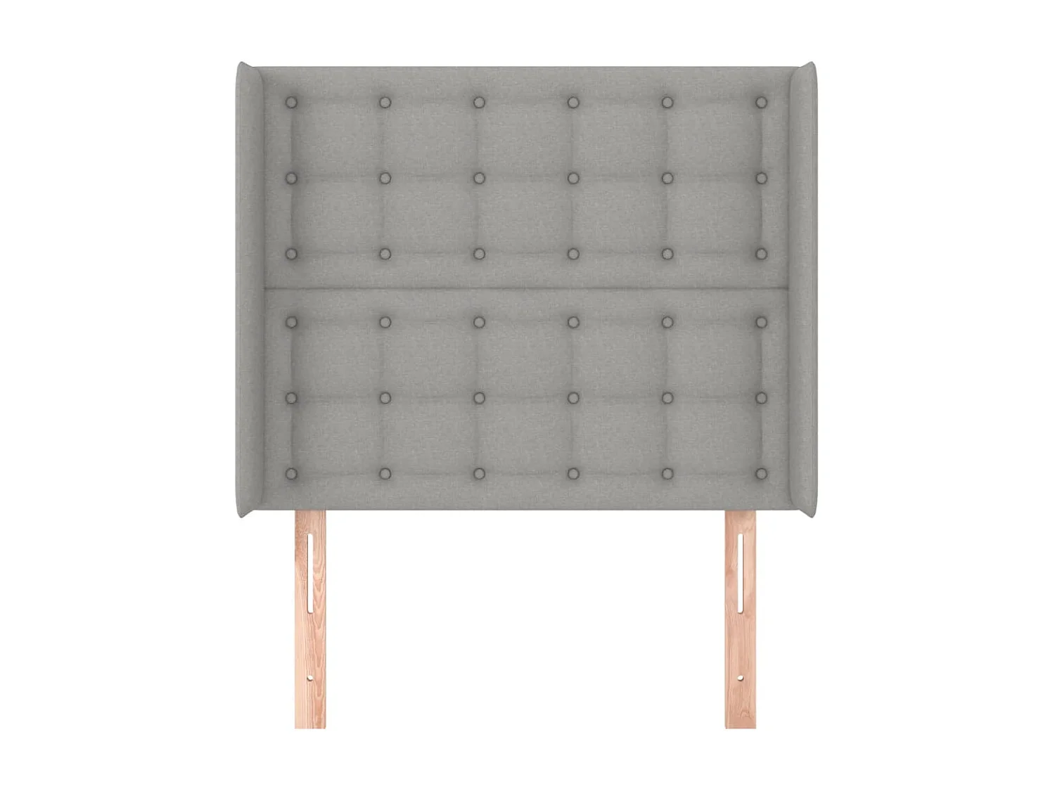 Tête de lit avec oreilles Gris clair 103x16x118/128 cm Tissu POI98937 BonneVie Meuble