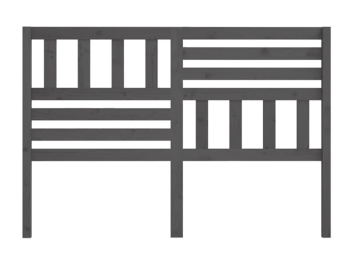 Tête de lit Gris 146x4x100 cm Bois massif de pin POI34281 BonneVie Meuble