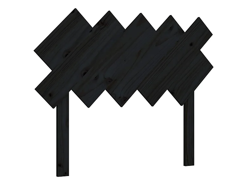 Cabecero de cama madera maciza de pino negro 104x3x80,5 cm ES81602