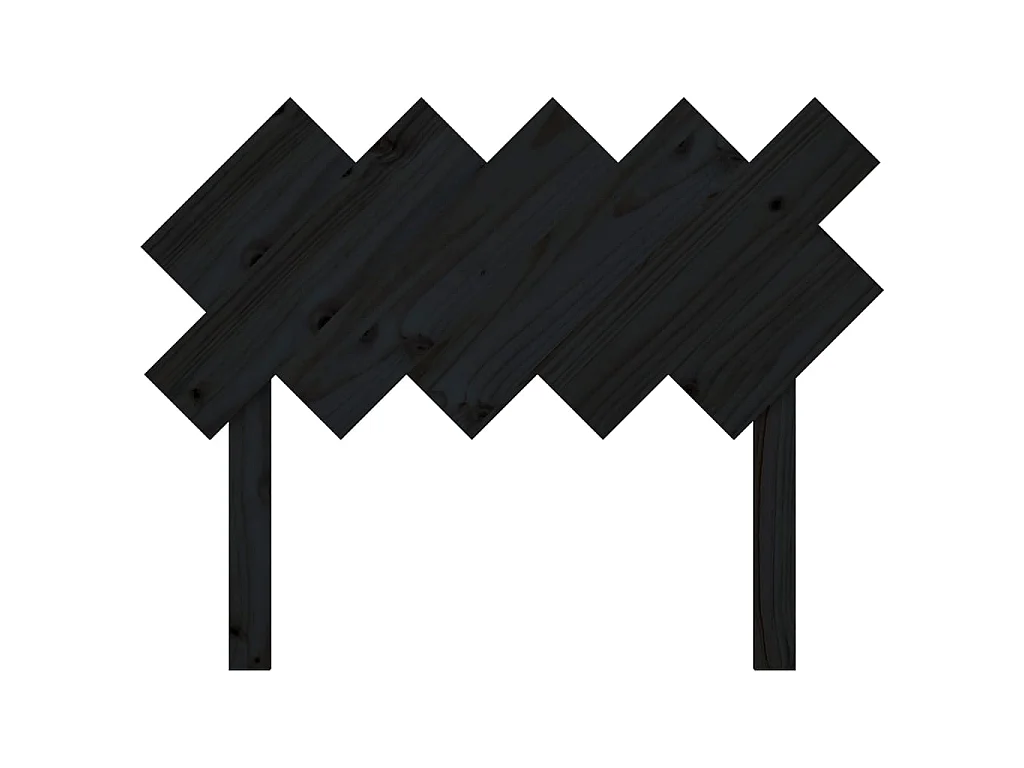 Cabecero de cama madera maciza de pino negro 104x3x80,5 cm ES81602