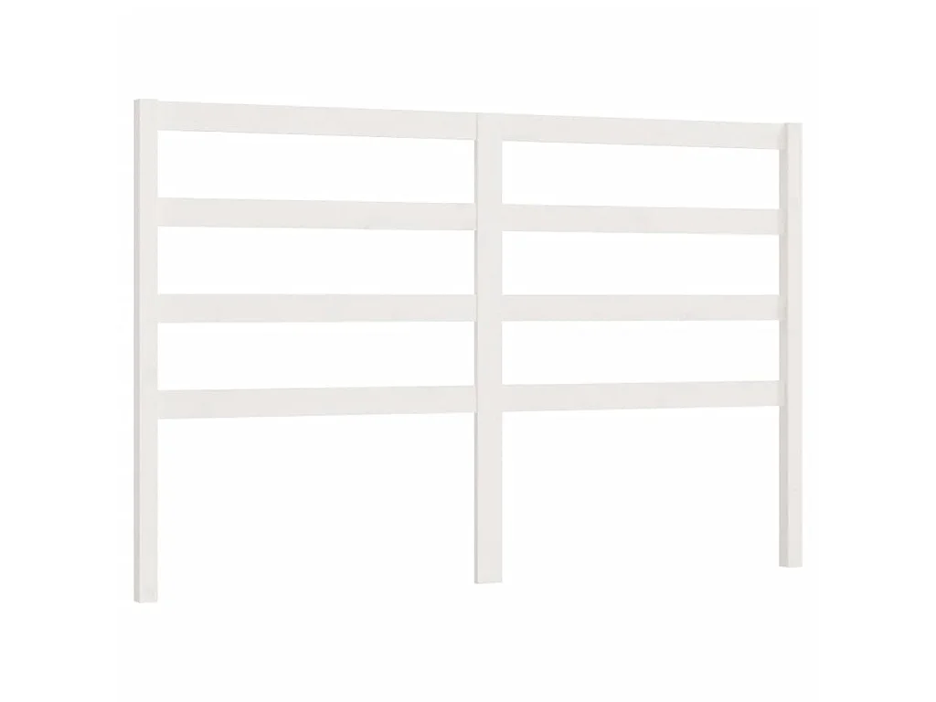 Cabeceira de cama 126x4x100 cm pinho maciço branco PT506551