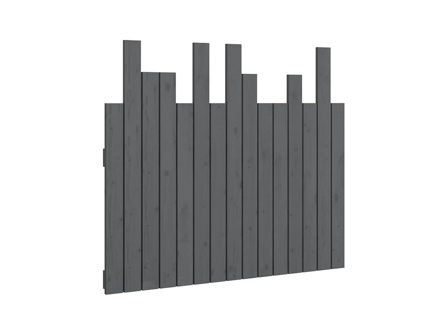Tête de lit murale Gris 95,5x3x80 cm Bois massif de pin POI50811 BonneVie Meuble