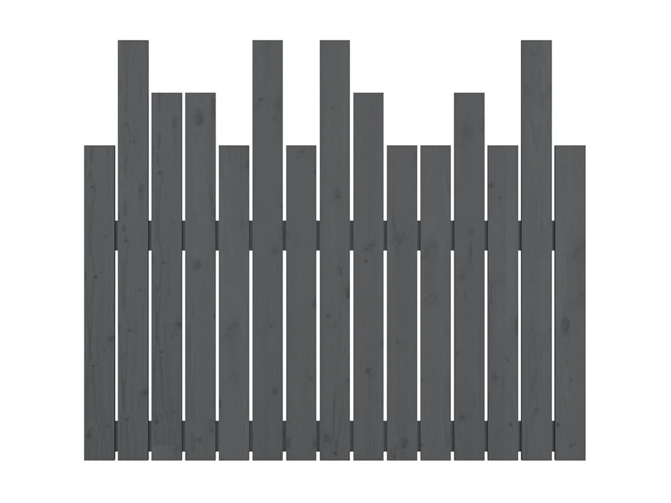 Tête de lit murale Gris 95,5x3x80 cm Bois massif de pin POI50811 BonneVie Meuble