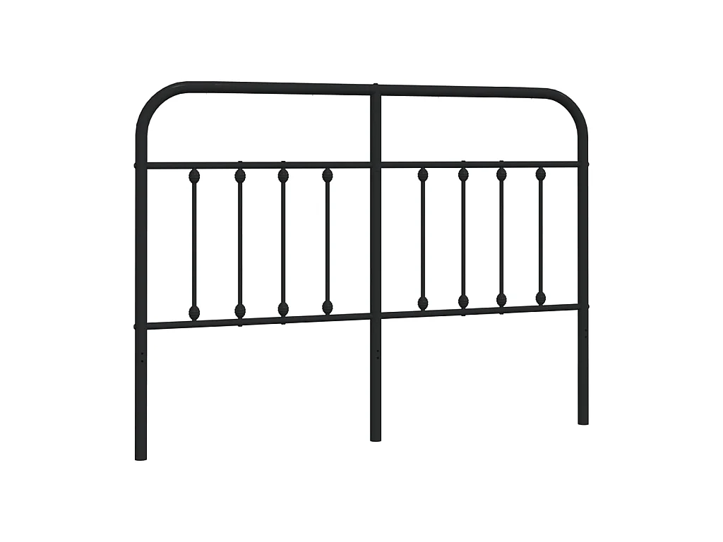 Testiera | Testata del letto in Metallo Nero 150 cm