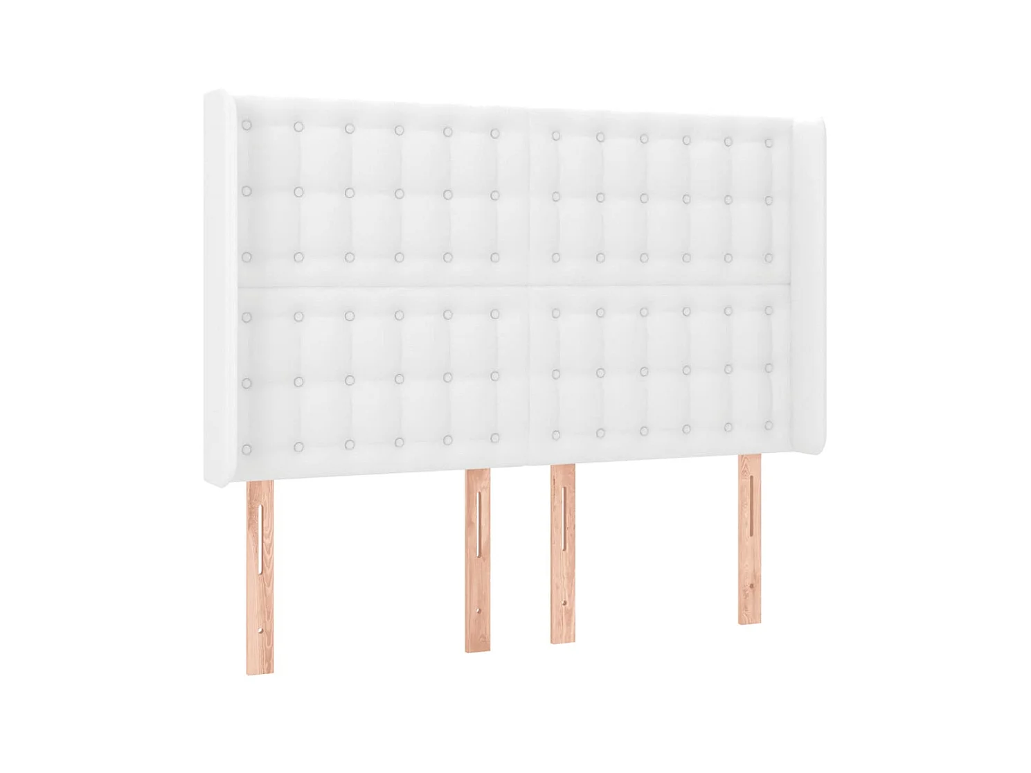 LED Kopfteil,Bettkopfteil Weiß 147x16x118/128 cm Kunstleder -gkd130014