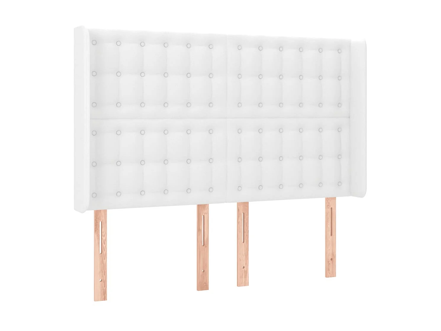Tête de lit à LED Blanc 147x16x118/128 cm Similicuir POI44691 BonneVie Meuble