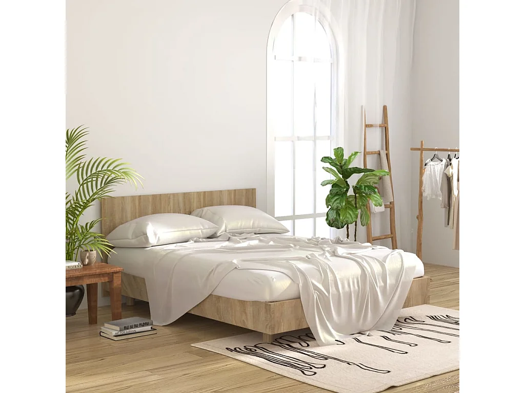 Tête de lit Chêne sonoma 160x1,5x80 cm Bois d'ingénierie POI67088 BonneVie Meuble