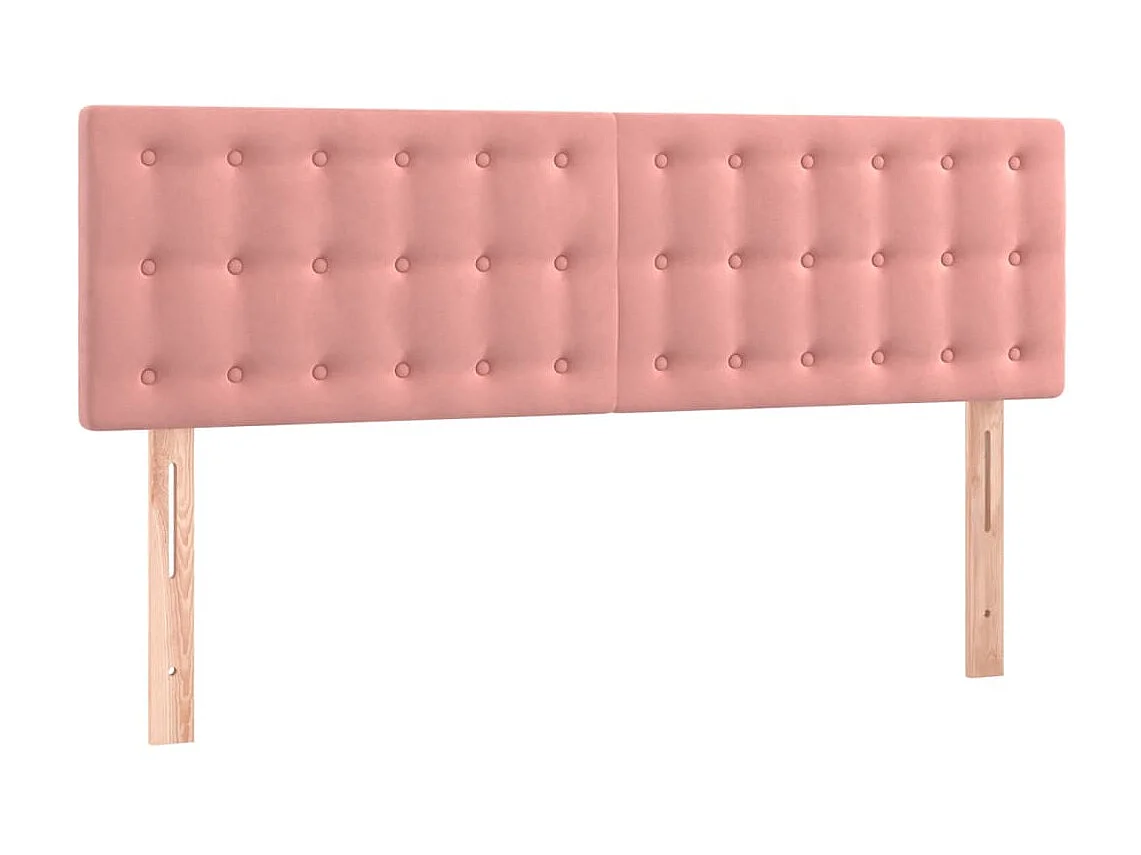 Tête de lit à LED Rose 144x5x78/88 cm Velours POI27509 BonneVie Meuble