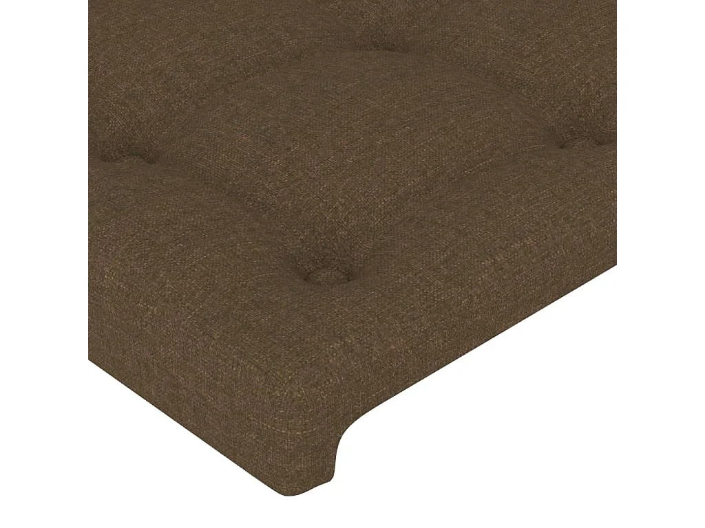 Tête de lit avec oreilles Marron Foncé 103x16x78/88 cm Tissu POI38347 BonneVie Meuble