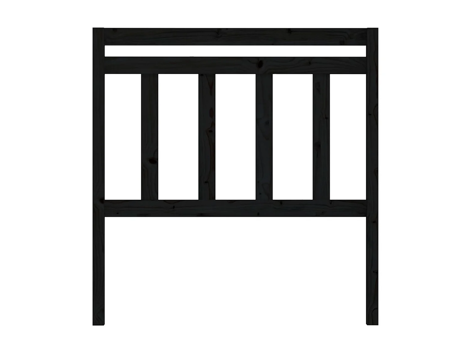 Hoofdbord 81x4x100 cm massief grenenhout zwart NL559067