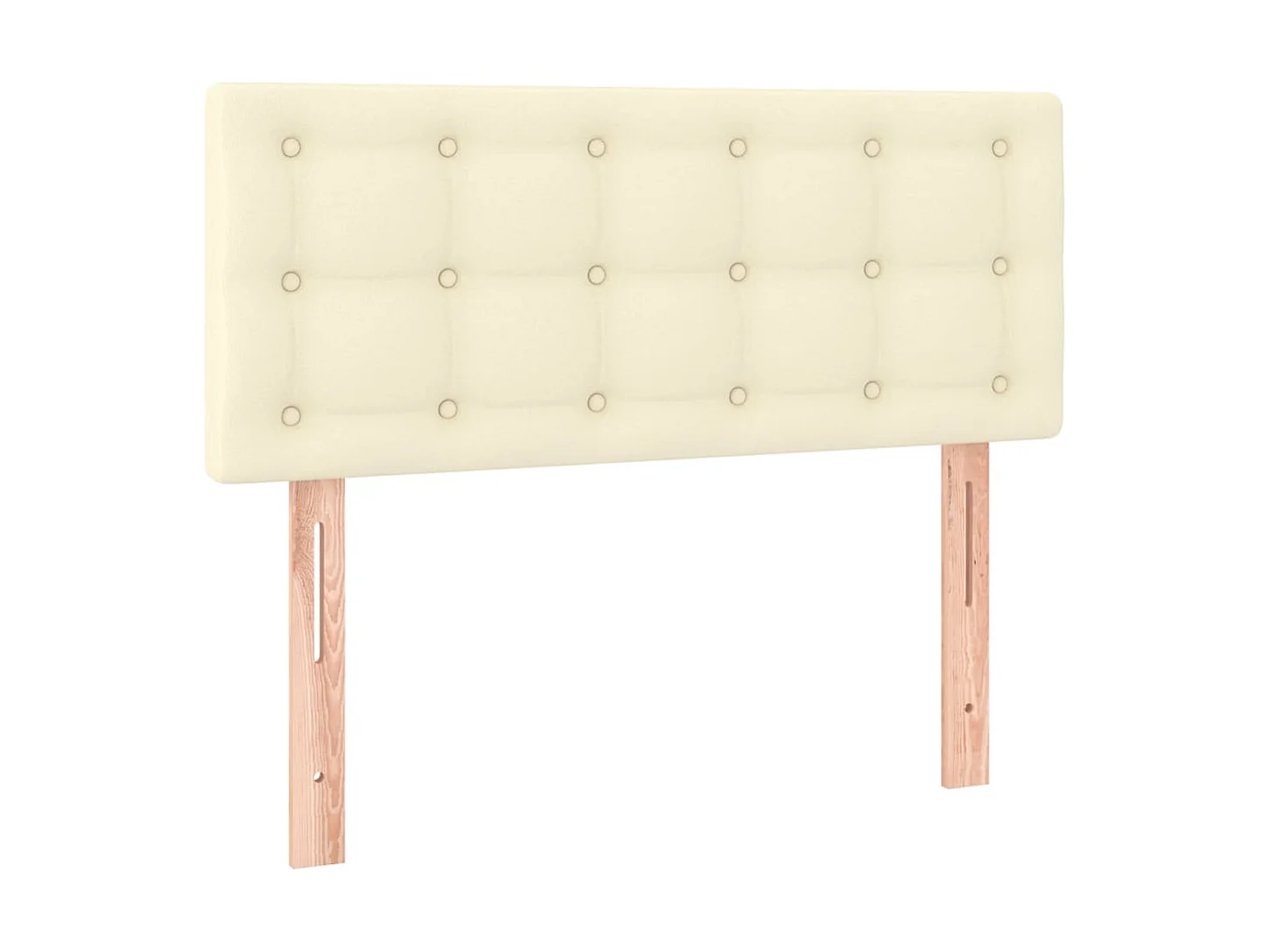 Cabeceira de cama c/ LED 80x5x78/88 cm couro artificial creme PT189298