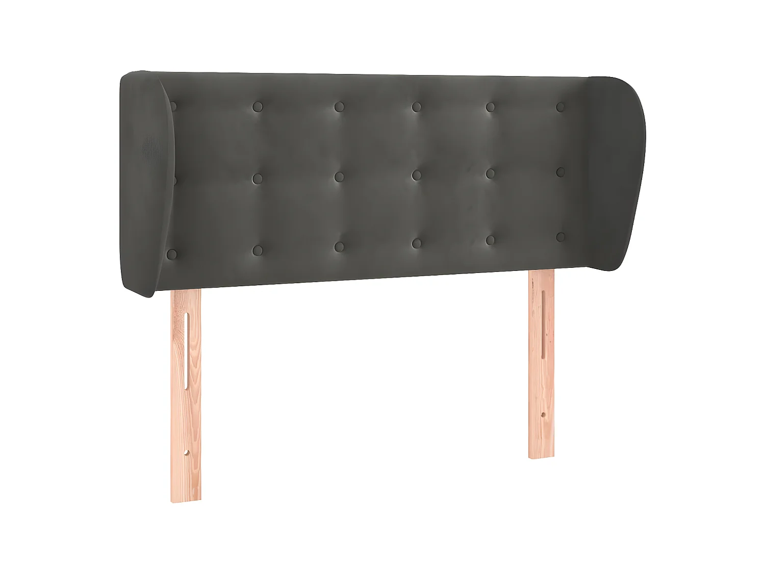 Tête de lit avec oreilles Gris foncé 93x23x78,88 cm Velours LKC35539 BonneVie Meuble