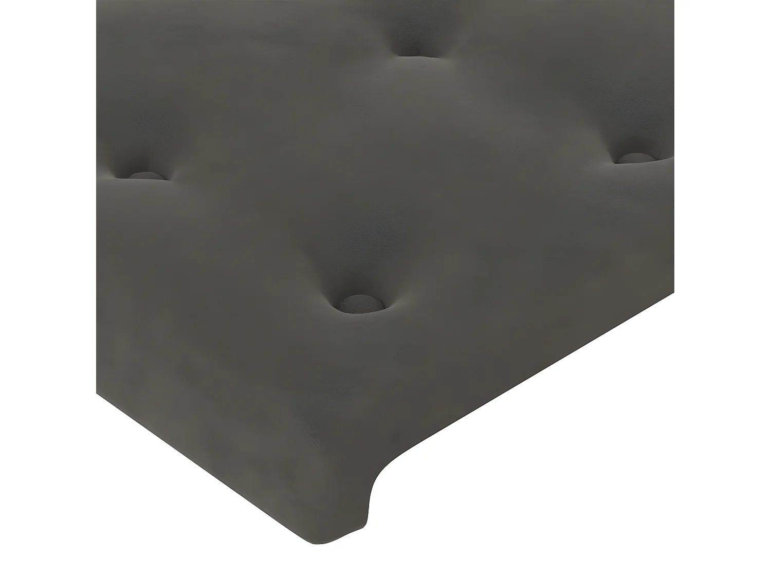 Tête de lit avec oreilles Gris foncé 93x23x78,88 cm Velours LKC35539 BonneVie Meuble