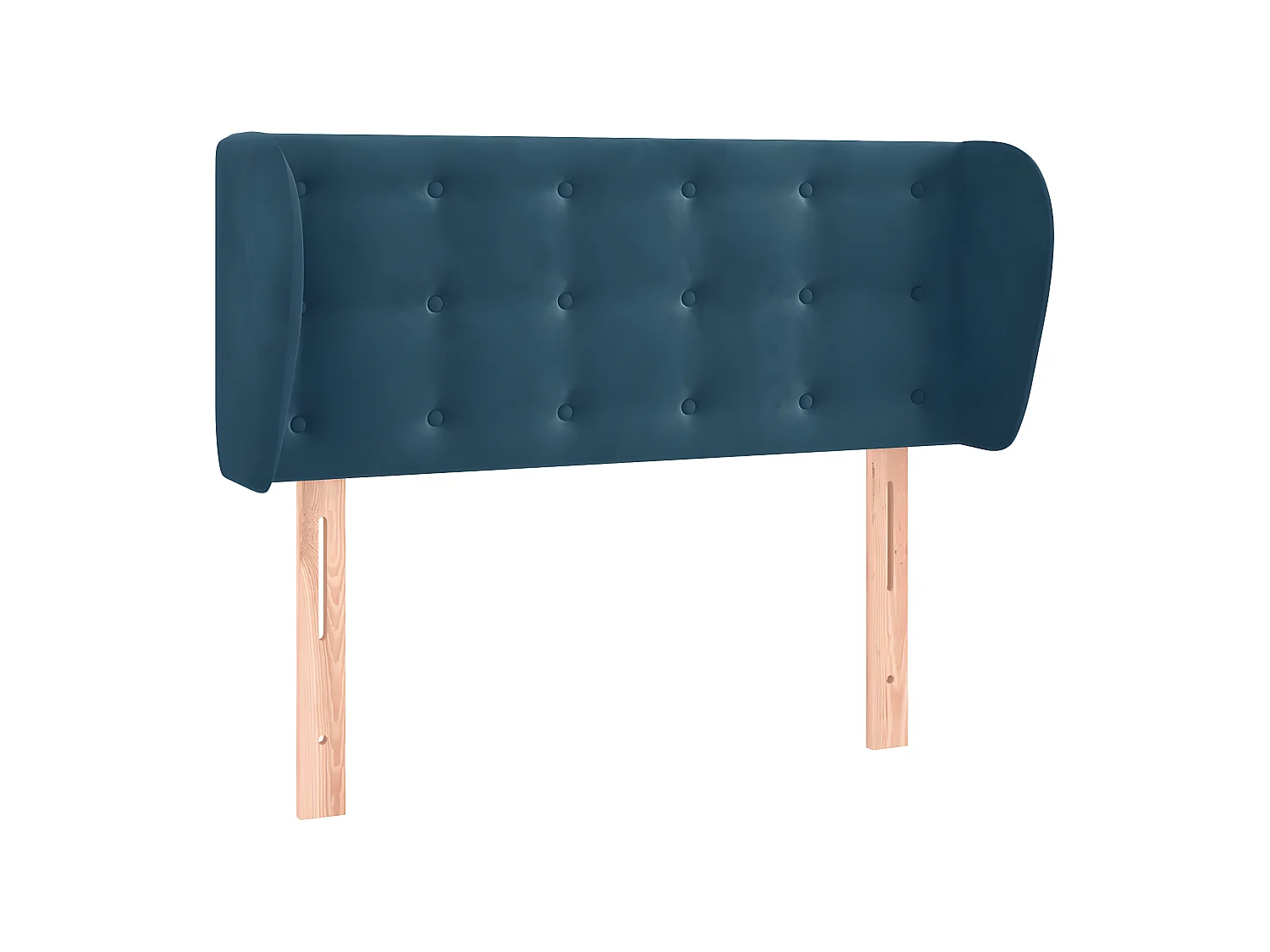 Tête de lit avec oreilles Bleu foncé 103x23x78/88 cm Velours POI93778 BonneVie Meuble