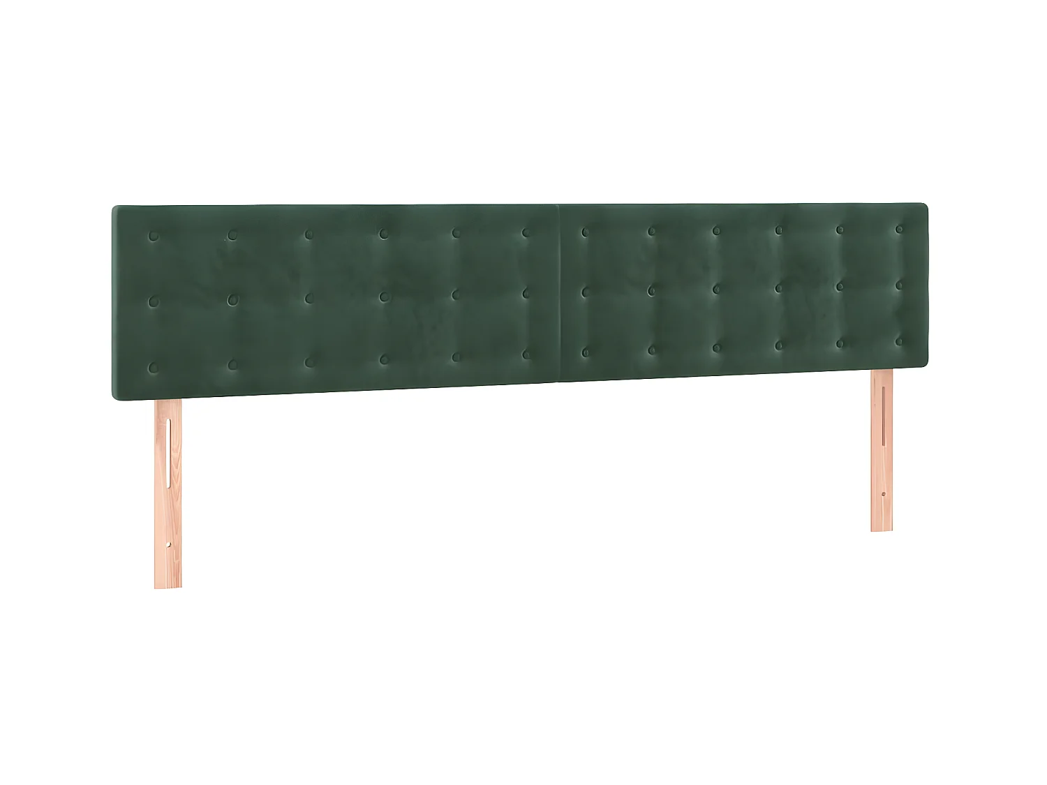 2 Pz Testiere Verde Scuro 100x5x78/88 cm in Velluto CFW503741
