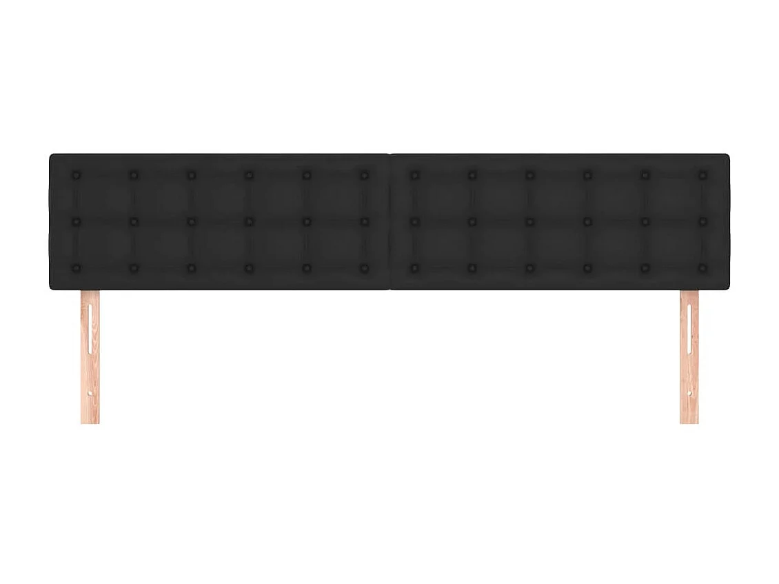 2er-set-Kopfteil,Bettkopfteile Schwarz 80x5x78/88 cm Kunstleder -gkd587415