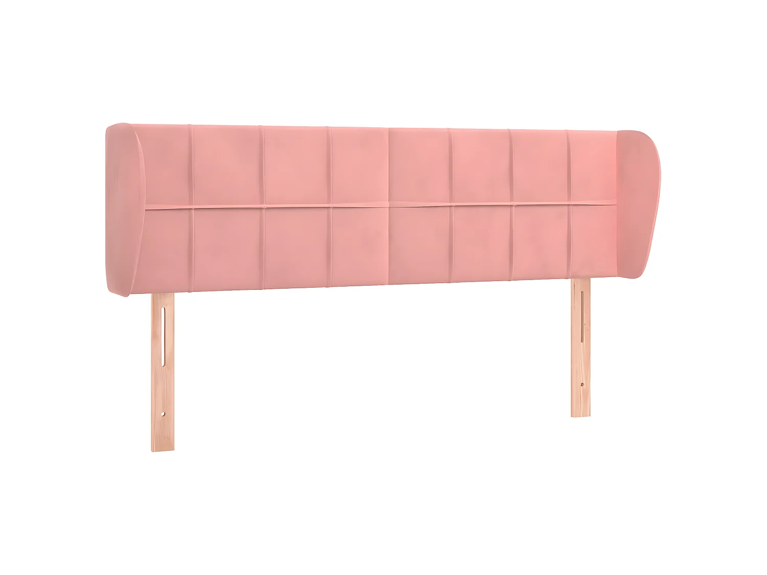 Tête de lit avec oreilles Rose 147x23x78/88 cm Velours POI99998 BonneVie Meuble