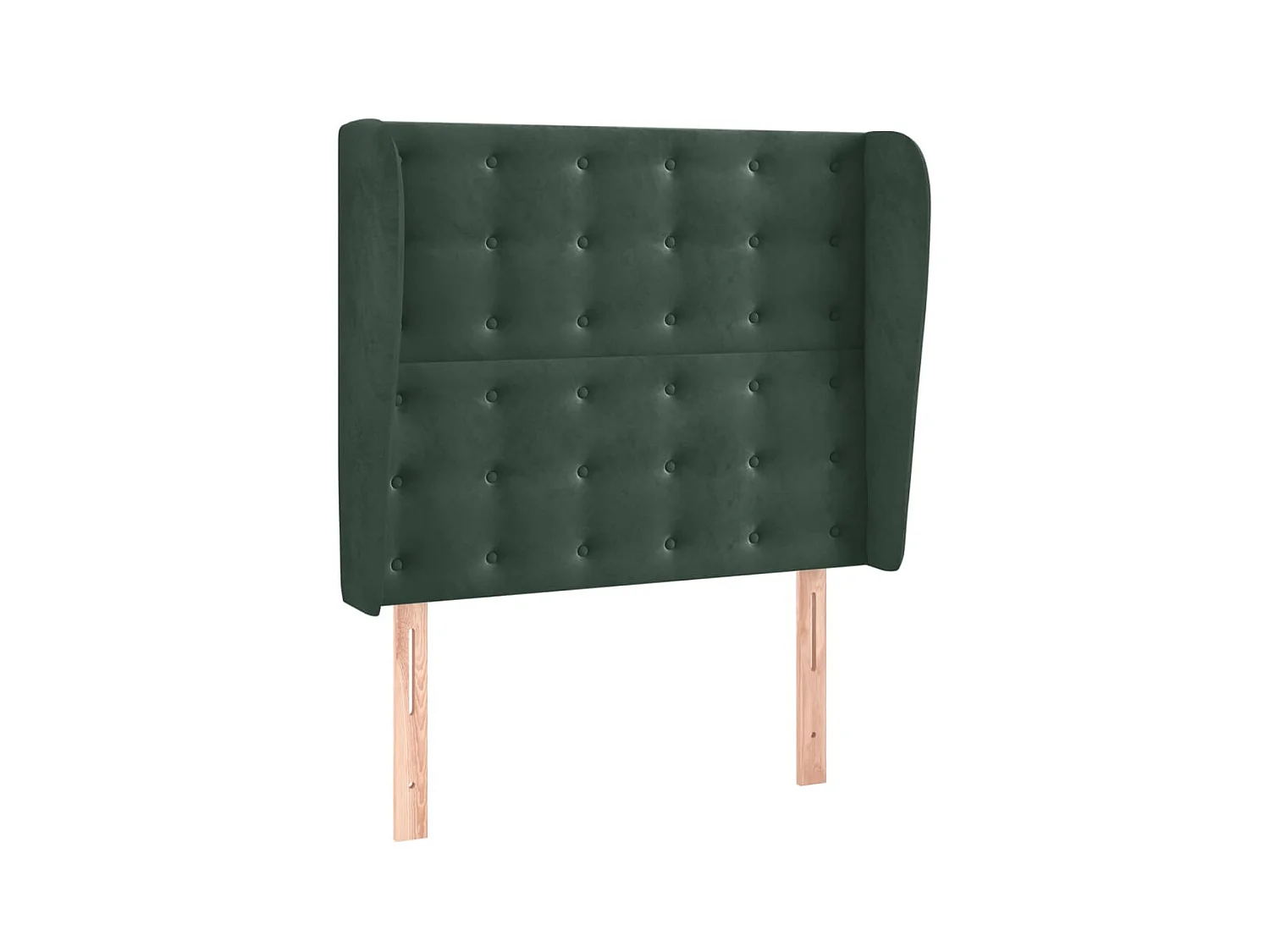 Tête de lit avec oreilles Vert foncé 93x23x118,128 cm Velours LKC66276 BonneVie Meuble
