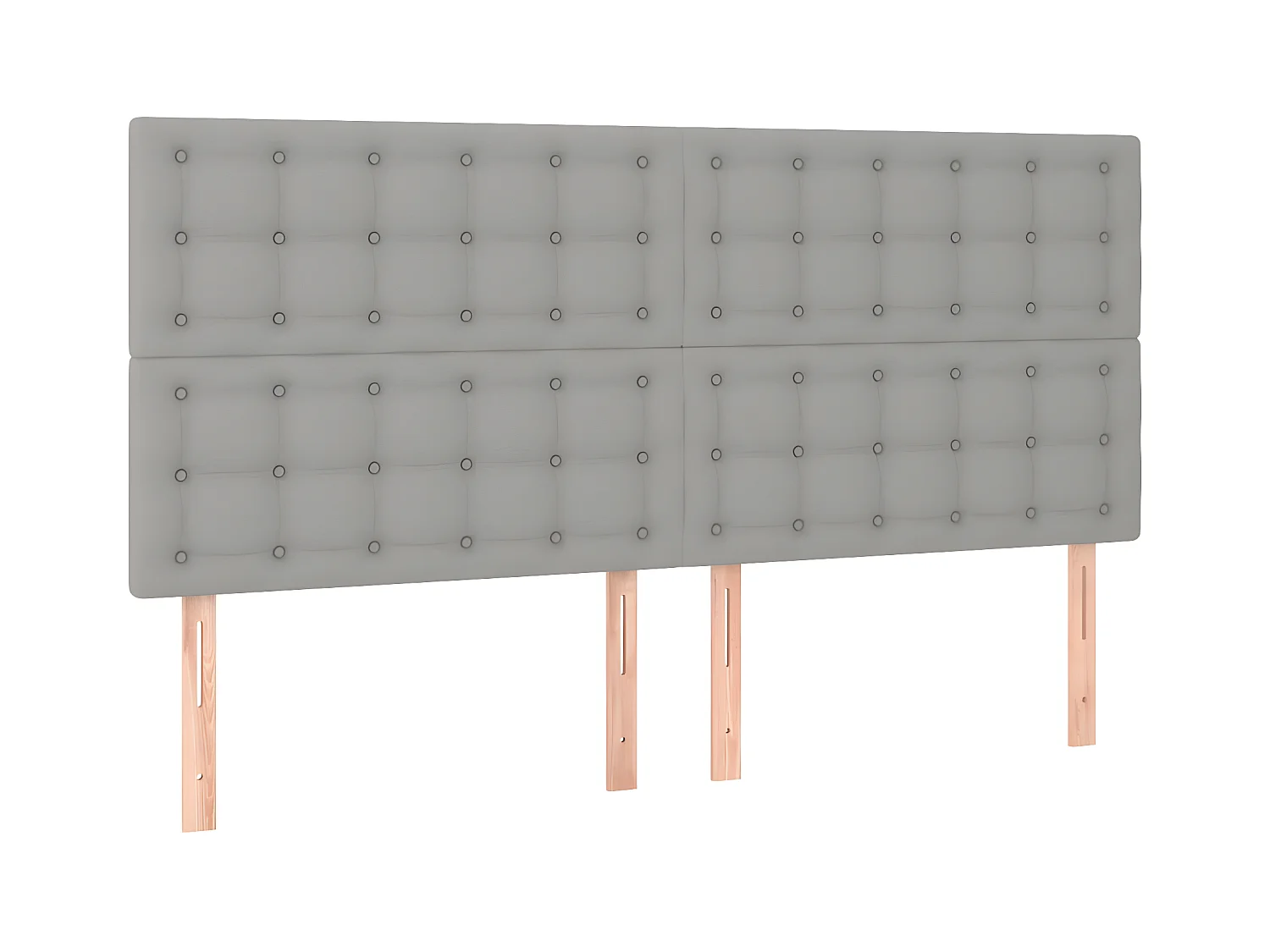 4 pcs Têtes de lit Gris clair 90x5x78/88 cm Tissu PLO34410 BonneVie Meuble