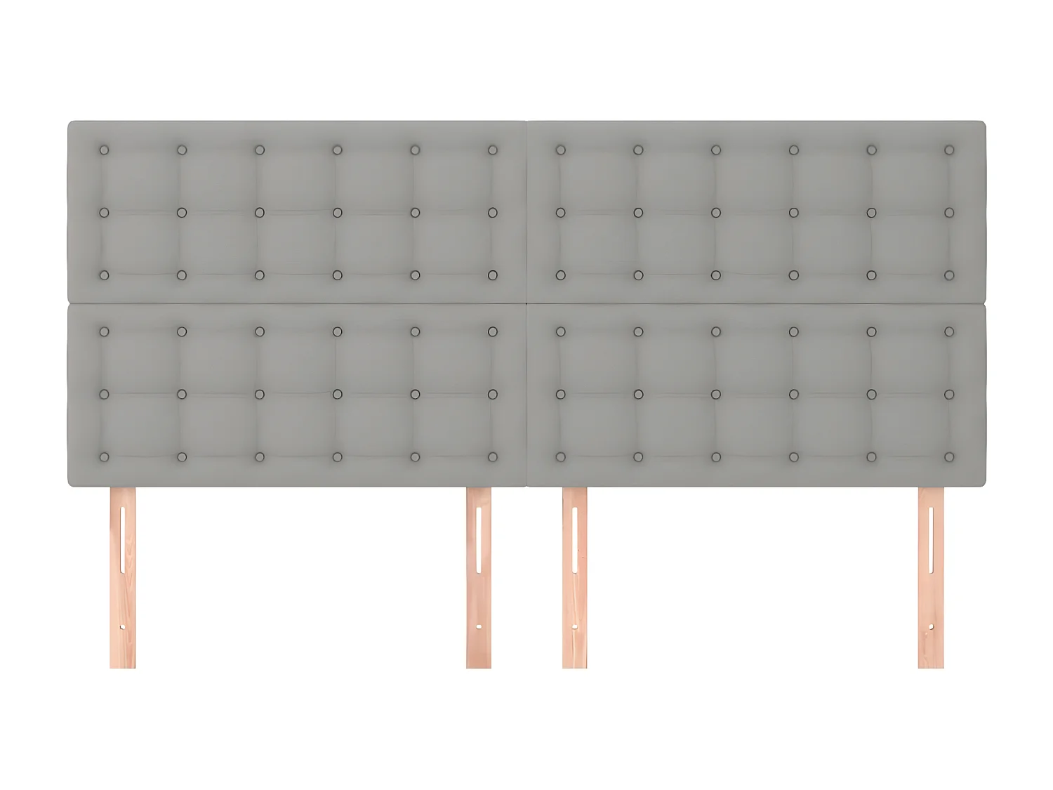 4 pcs Têtes de lit Gris clair 90x5x78/88 cm Tissu PLO34410 BonneVie Meuble