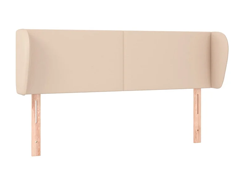 Kopfteil,Bettkopfteil mit Ohren Cappuccino-Braun 147x23x78/88 cm Kunstleder -gkd600905