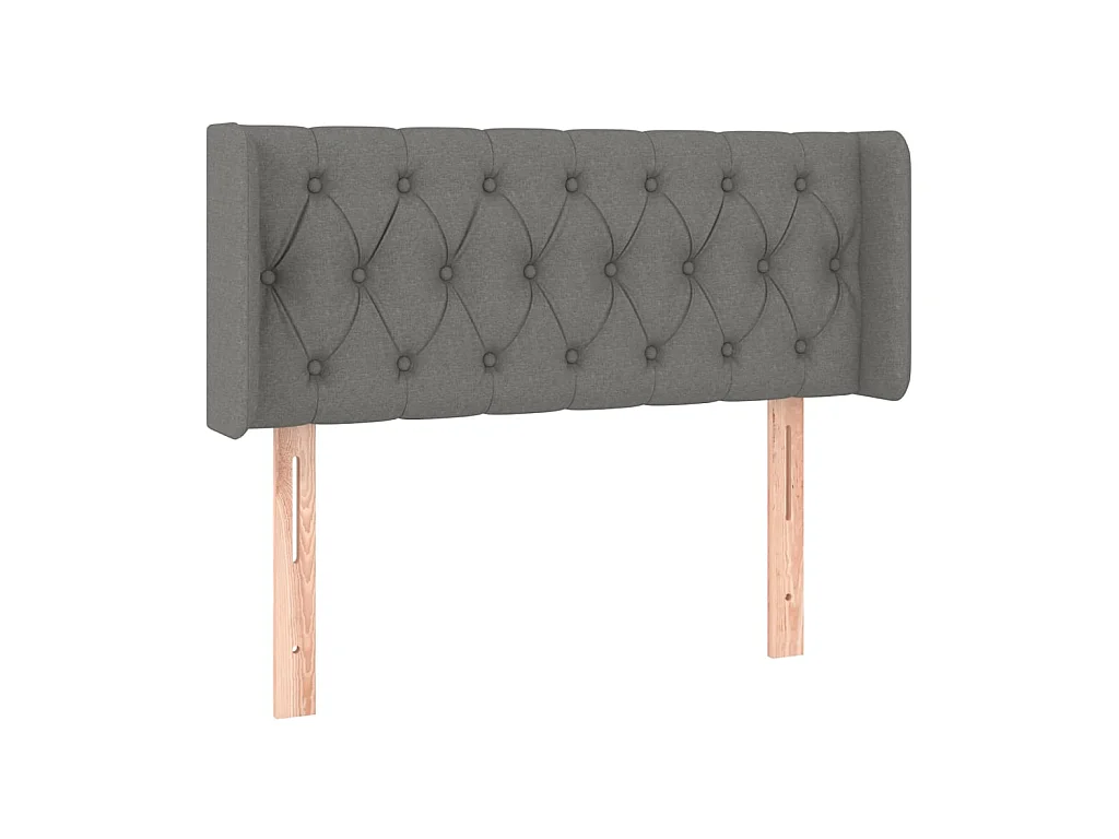 Testiera | Testata del letto ad Orecchio Grigio Scuro 93x16x78/88 cm in Tessuto