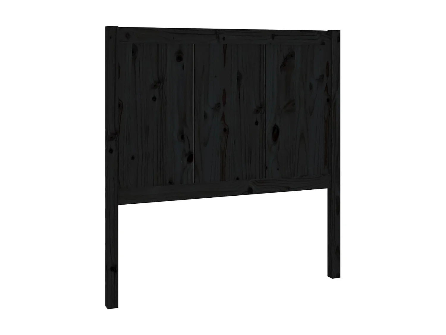 Cabeceira de cama 95,5x4x100 cm pinho maciço preto PT634634