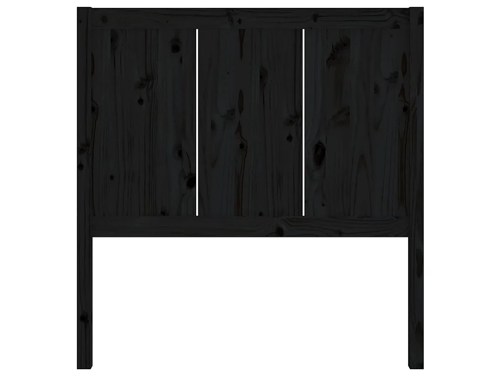 Cabeceira de cama 95,5x4x100 cm pinho maciço preto PT634634