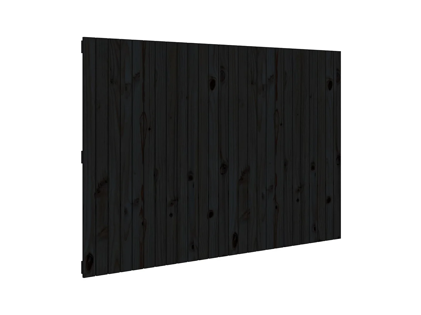 Tête de lit murale Noir 166x3x110 cm Bois massif de pin POI25966 BonneVie Meuble