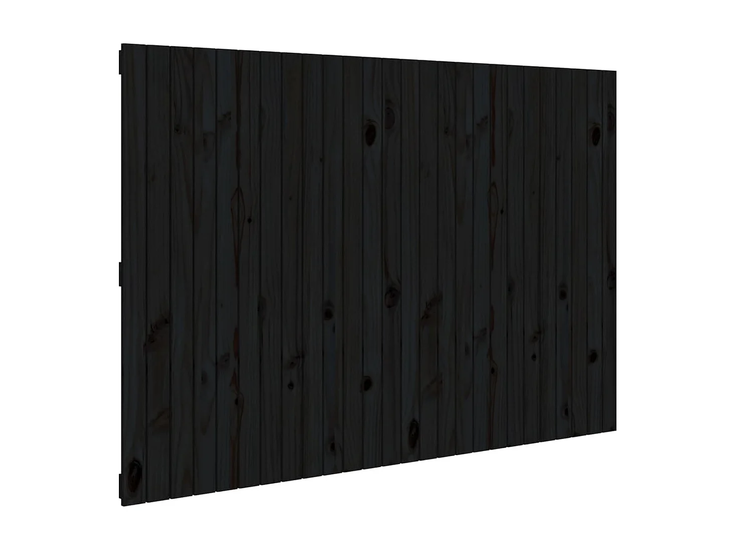 Tête de lit murale Noir 166x3x110 cm Bois massif de pin POI25966 BonneVie Meuble