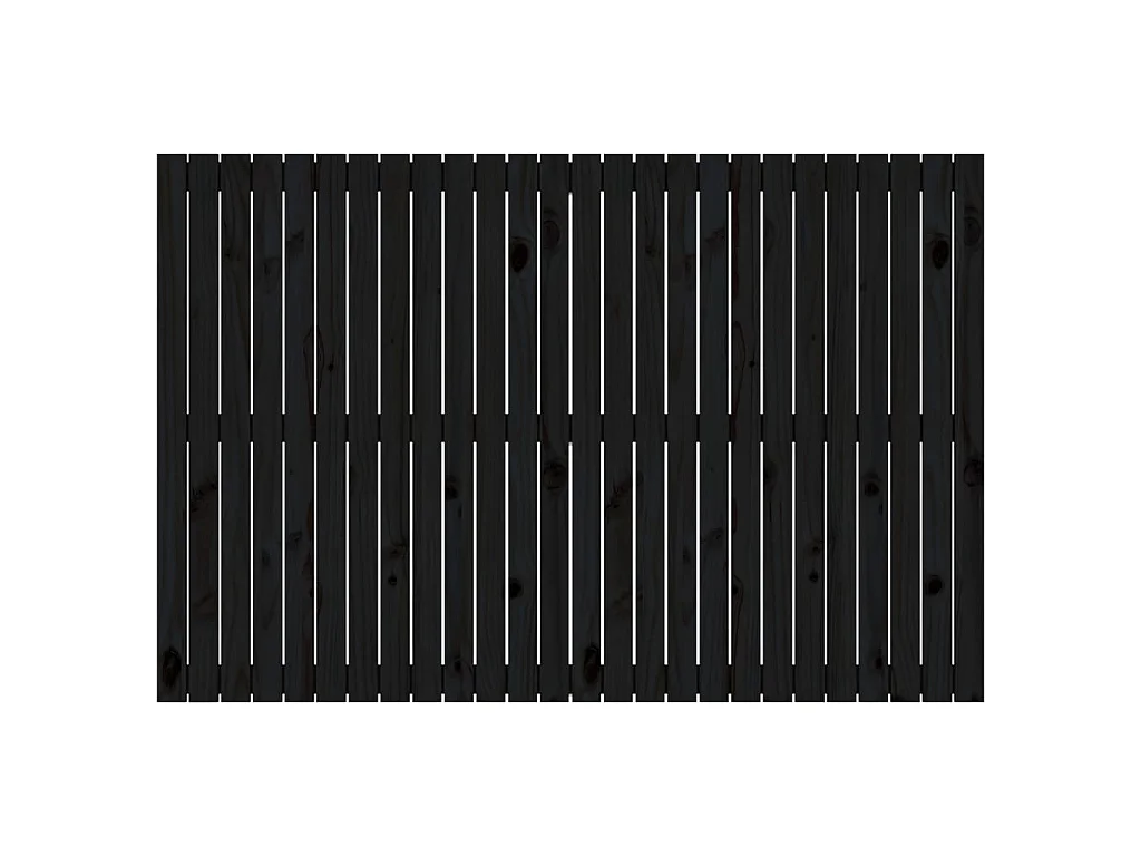 Tête de lit murale Noir 166x3x110 cm Bois massif de pin POI25966 BonneVie Meuble