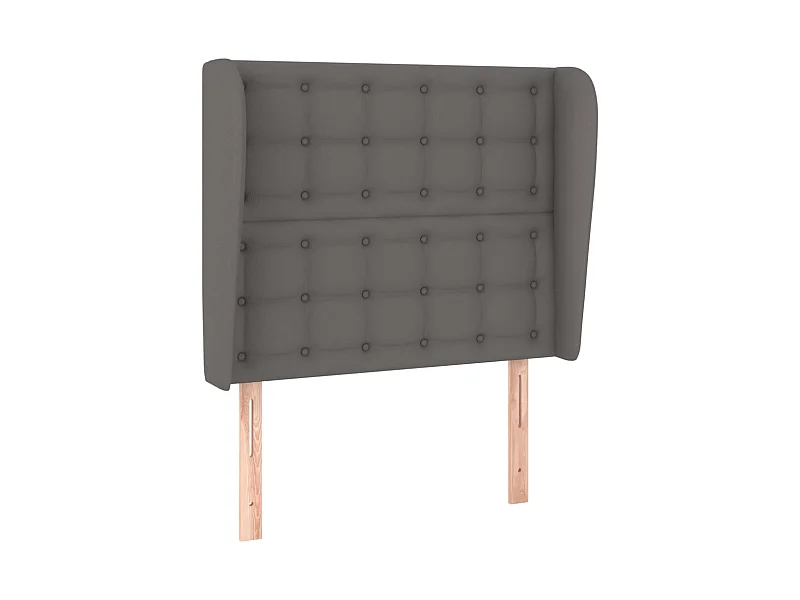 Kopfteil,Bettkopfteil mit Ohren Grau 103x23x118/128 cm Kunstleder -gkd944053