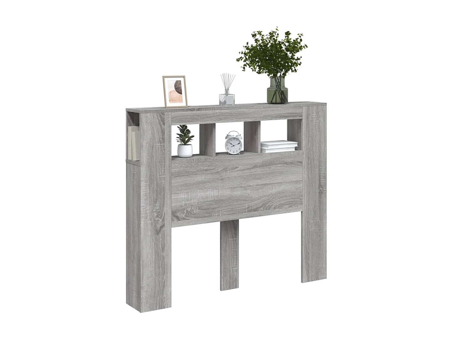 Tête de lit à LED sonoma gris 120x18,5x103,5 cm bois ingénierie POI29837 BonneVie Meuble