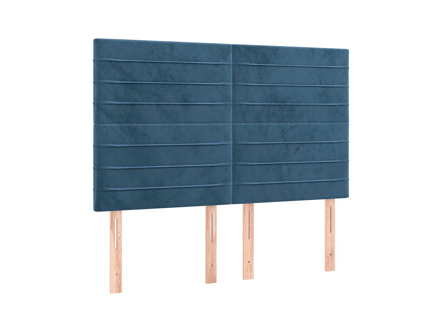 Testiera a LED Blu Scuro 144x5x118/128 cm in Velluto CFW351516