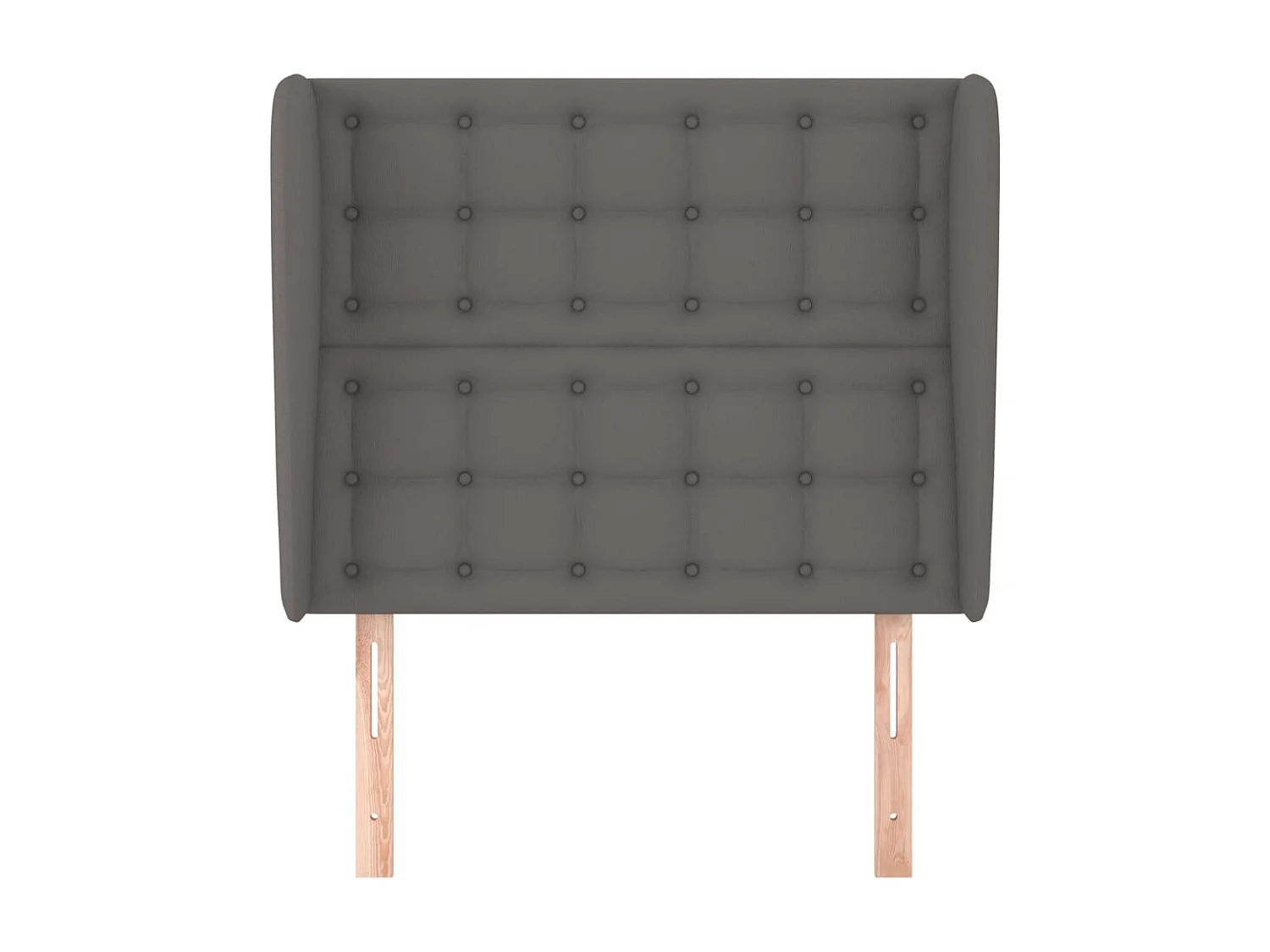 Hoofdbord met randen 93x23x118/128 cm kunstleer grijs NL692370