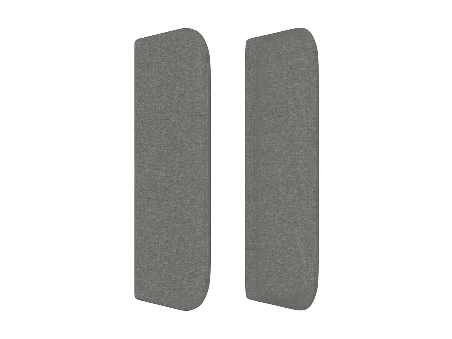 Tête de lit avec oreilles Gris foncé 163x16x78/88 cm Tissu POI19372 BonneVie Meuble