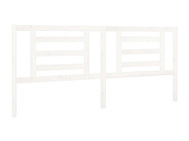 Tête de lit Blanc 206x4x100 cm Bois de pin massif POI95912 BonneVie Meuble