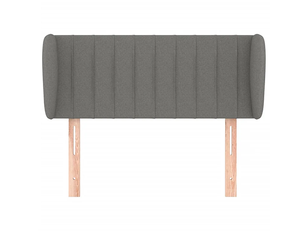 Tête de lit avec oreilles Gris foncé 83x23x78/88 cm Tissu POI92751 BonneVie Meuble