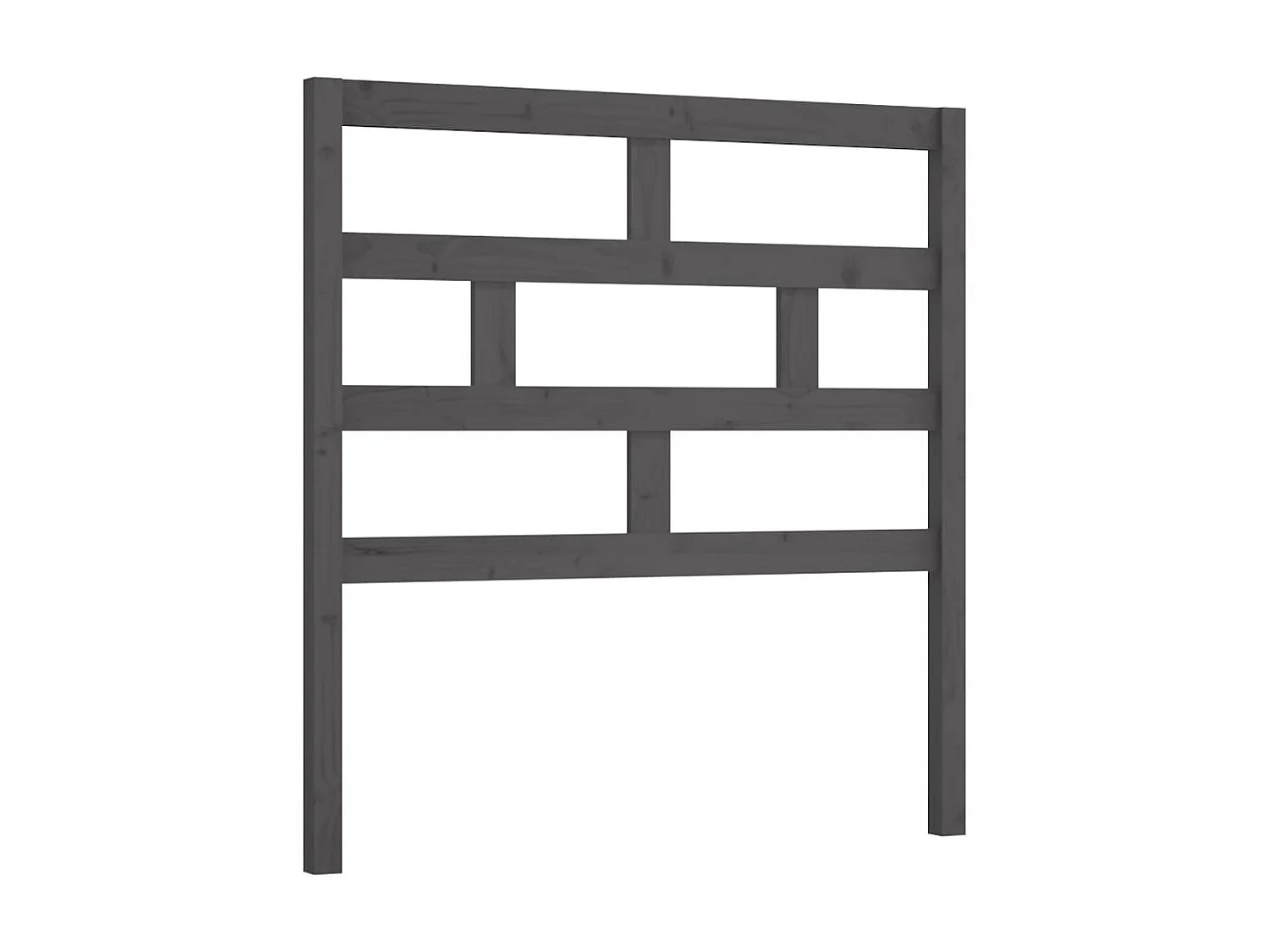 Tête de lit Gris 106x4x100 cm Bois massif de pin POI28301 BonneVie Meuble