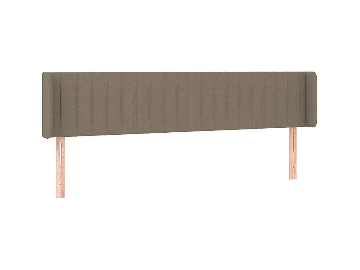 Tête de lit avec oreilles Taupe 183x16x78/88 cm Tissu POI98873 BonneVie Meuble