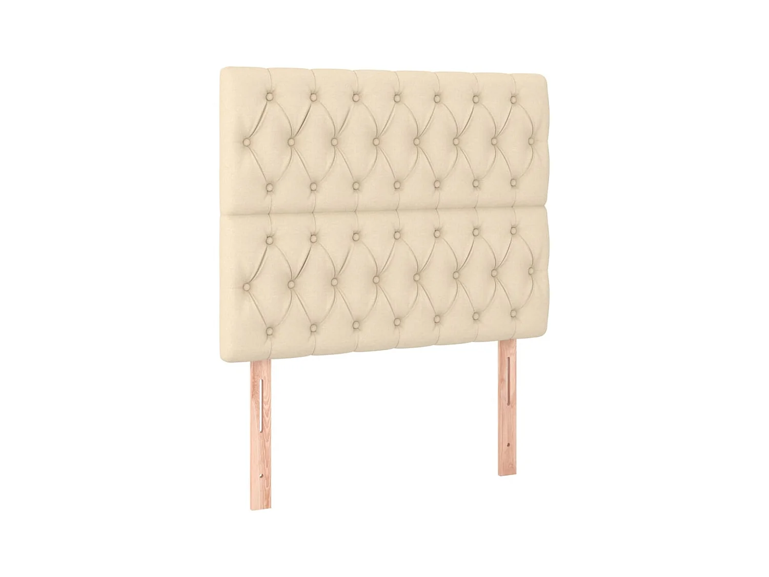 Têtes de lit 2 pcs Crème 100x7x78/88 cm Tissu POI39973 BonneVie Meuble