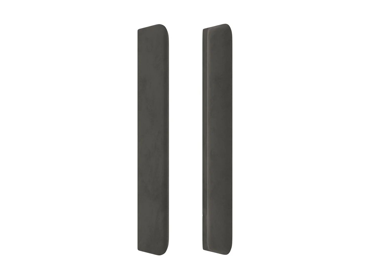 Tête de lit avec oreilles Gris foncé 103x16x118/128 cm Velours POI10520 BonneVie Meuble