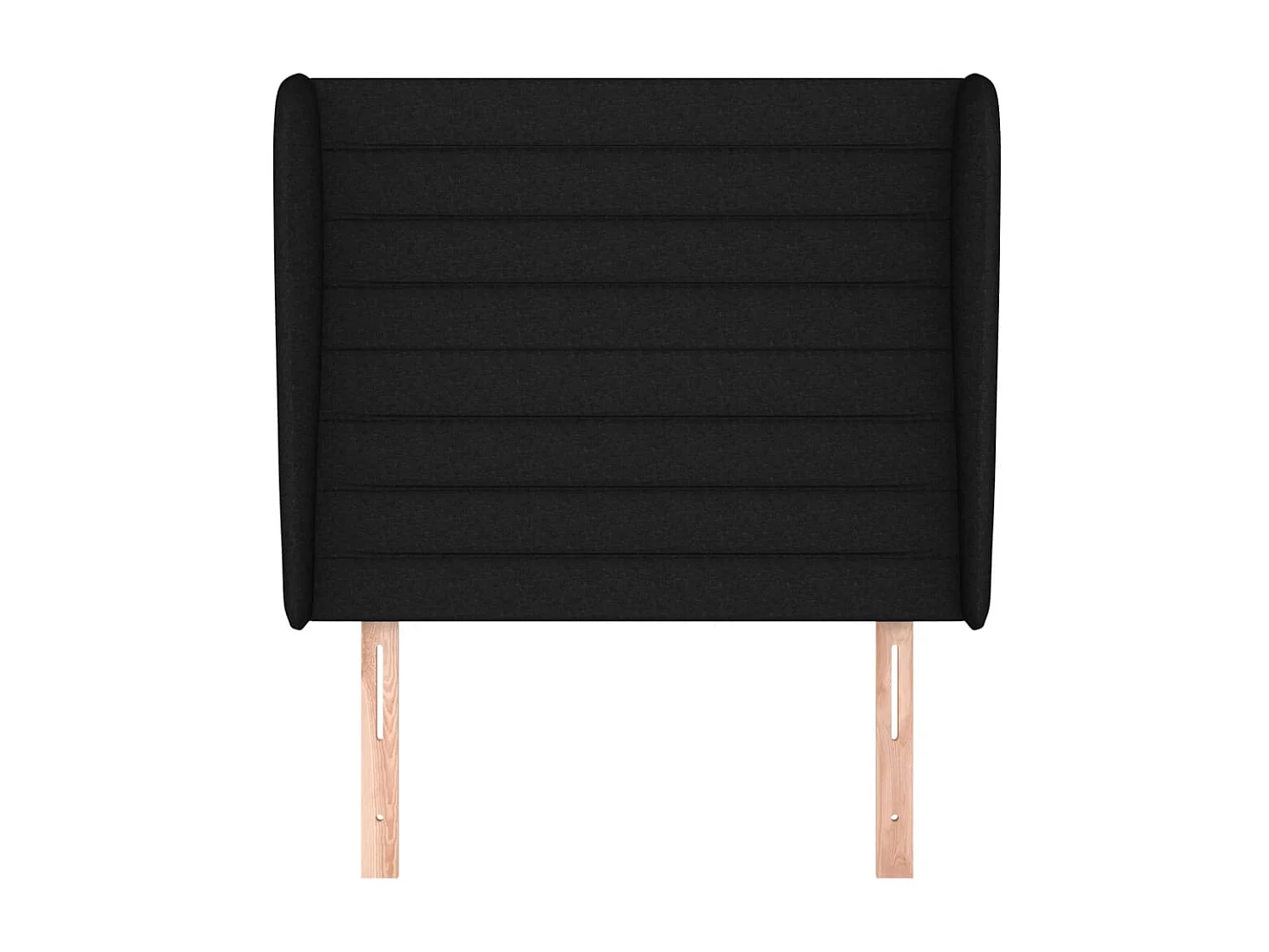 Kopfteil,Bettkopfteil mit Ohren Schwarz 93x23x118/128 cm Stoff -gkd736167