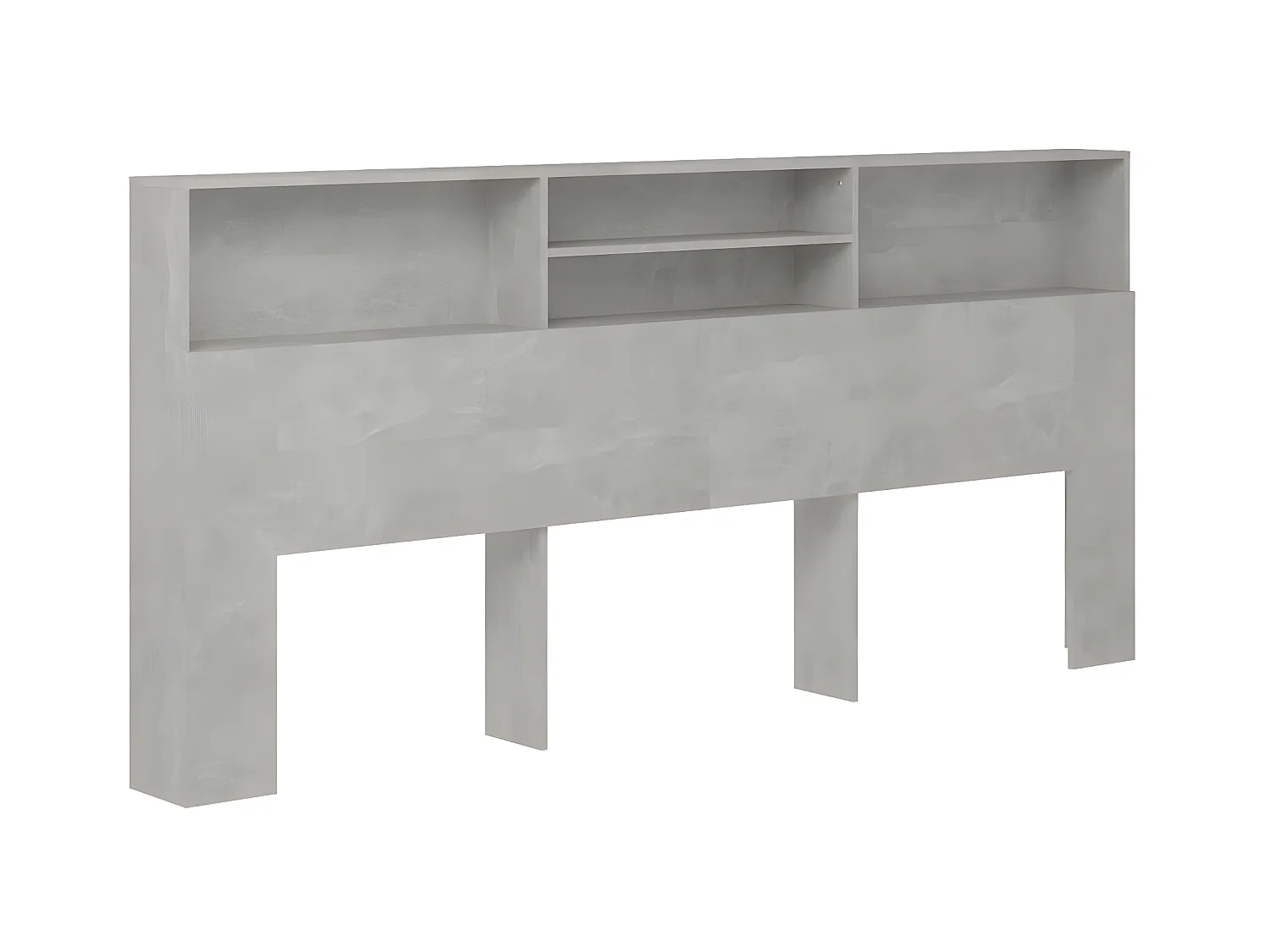 Armoire de tête de lit Gris béton 220x19x103,5 cm POI81073 BonneVie Meuble