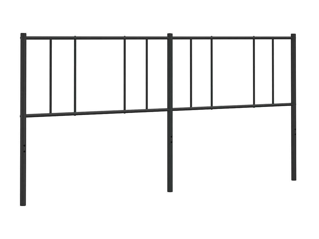Tête de lit métal noir 200 cm POI36269 BonneVie Meuble