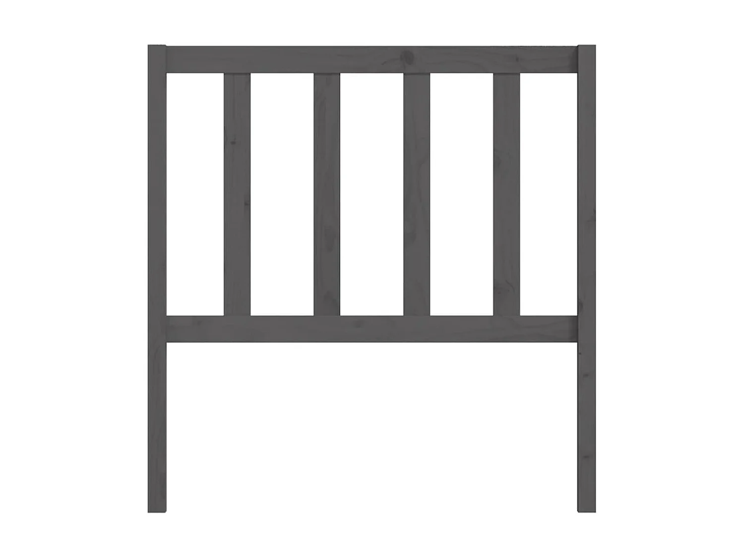 Hoofdbord 96x4x100 cm massief grenenhout grijs NL548071