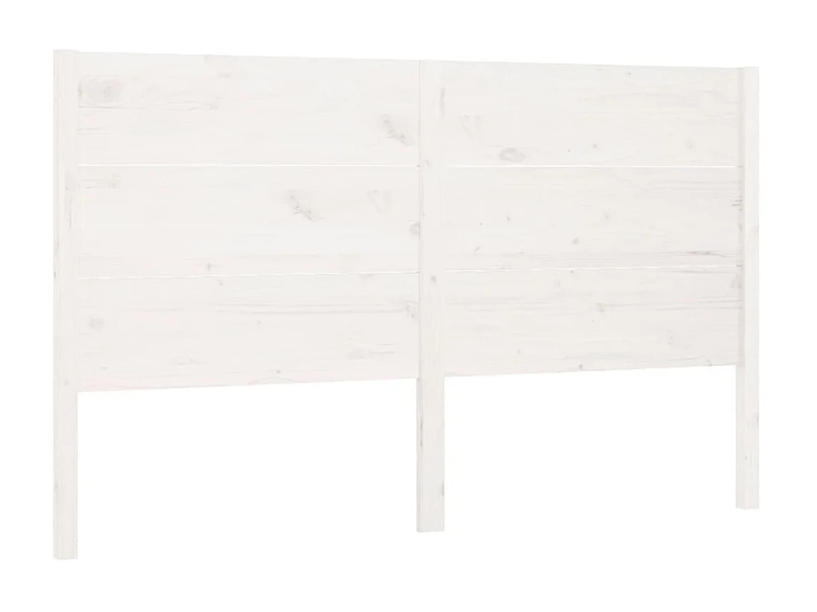 Tête de lit Blanc 146x4x100 cm Bois massif de pin POI33723 BonneVie Meuble