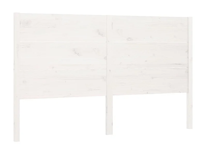 Tête de lit Blanc 146x4x100 cm Bois massif de pin POI33723 BonneVie Meuble